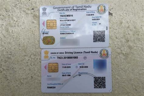 rc smart card images tamilnadu|Smart driving licences, RCs issued in Vellore.